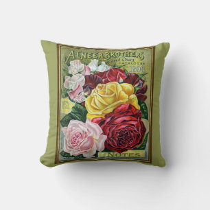 Almofada Do vintage da couve catálogo 1898 de semente