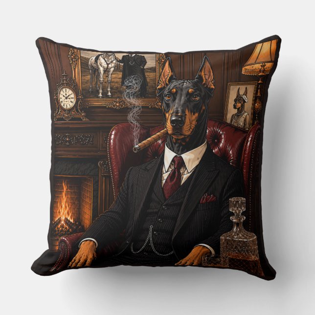 Almofada Doberman Gângster (Frente)