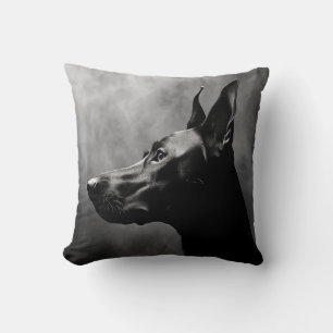 Almofada Doberman Pinscher Black and White