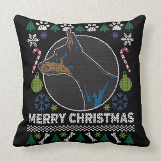 Almofada Doberman Pinscher Cachorro de Natal Feio