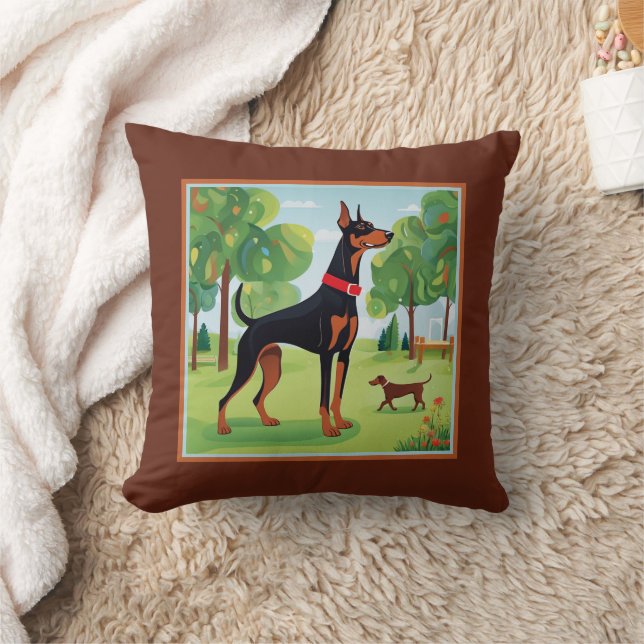 Almofada Doberman Pinscher Cute Sofa (Cobertor)