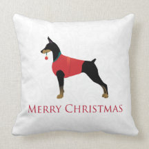 Doberman Pinscher Dog Feliz Design de Natal