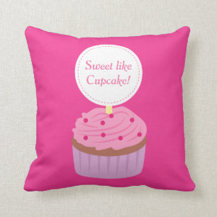 Almofada Doce como Cupcake, Rosa, Para Meninas