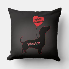 Almofada Doce Dachshund: Balão do Coração