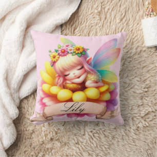Almofada Doce Fantasia Floral Sonhos Doces Fada Adormecida