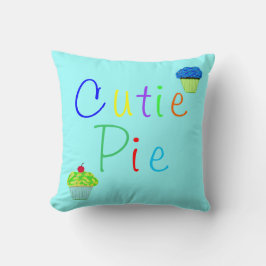 Almofada Doce Menino Cutie Pie Cupcakes Azuis Amarelos