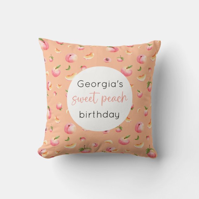 Almofada Doce Peach Birthday (Frente)
