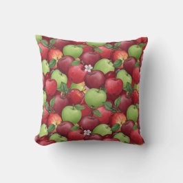 Almofada Doce Vermelho e Verde Crocante Manchas de Maçã