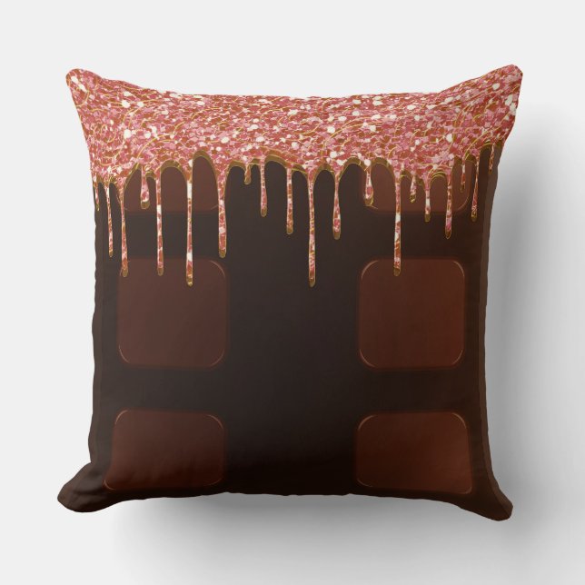 Almofada Doces Açucarados com Gotejamento de Chocolate Bril (Frente)