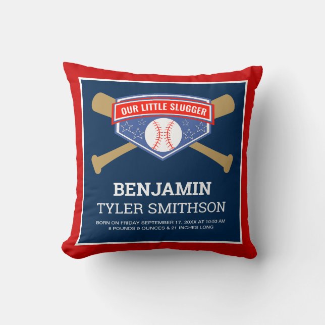 Almofada Doces de Beisebol Básico, Pequeno e Bonito (Frente)