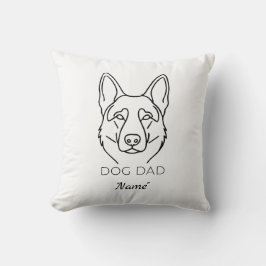 Almofada Dog Dad mit Name personalisiert Hundepapa 