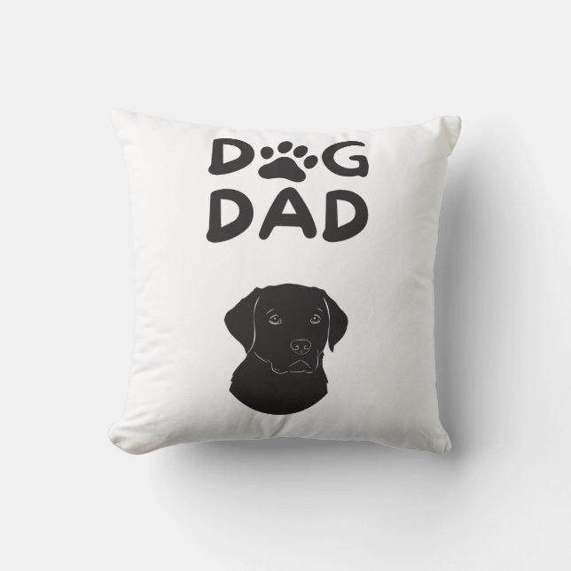 Almofada  Dog Dad T-shirt | Funny Pet Lovers Tee  (Frente)