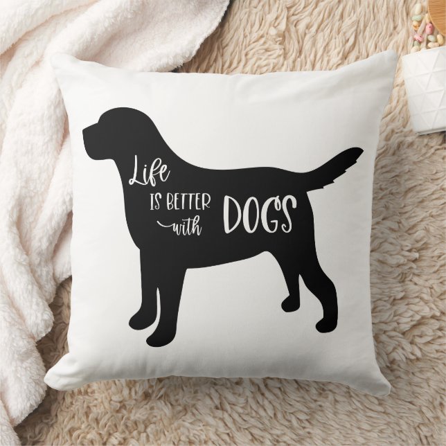 Almofada Dog Lover Quote Black and White (Cobertor)