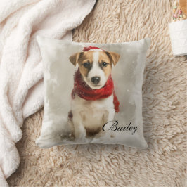 Almofada Dog Name Throw Pillow – Personalized Dog Artwork
