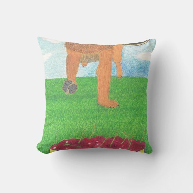 Almofada Dog paws and cherry pillow (Frente)
