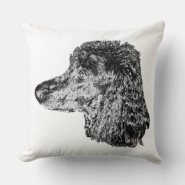 Almofada Dog Portrait Pillow – Detailed Black & White Art