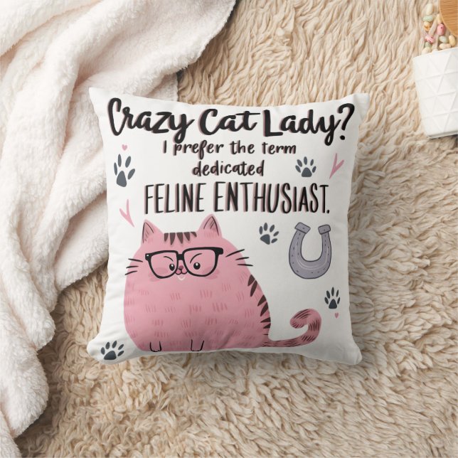 Almofada Doida por Gatos? Presente Engraçado para Amantes d (Cobertor)