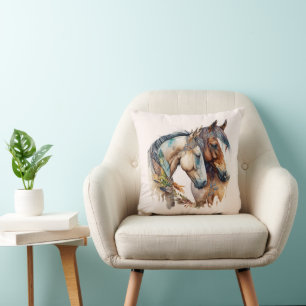 Almofada Dois Belos Cavalos Oeste Boho