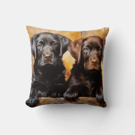 Almofada Dois cachorros labradores