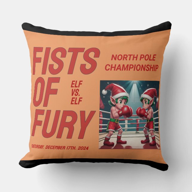 Almofada Dois Dos Elfos Do Papai noel No Boxing Cup (Frente)