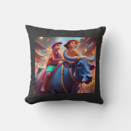 Almofada Dois Jovens Filipinos Que Andam Pela Família Carab