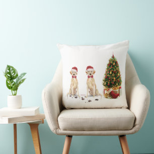 Almofada Dois Labradores retrievers Engraçado Cachorro de N