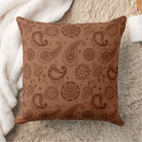 Dois Padrão Floral de Paisley de Toneladas Marrons