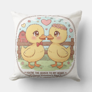 Almofada dois patos e amor, você é o grasnar do meu coração