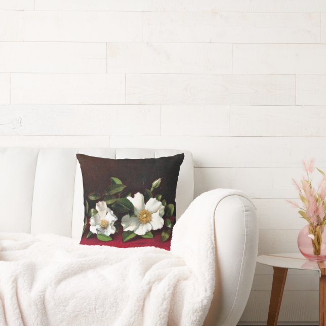 Almofada Dois Rosas Cherokee no Red Velvet, (Sofá)