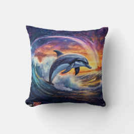 Almofada Dolphins Surfs Galaxy Travesseiro decorativo