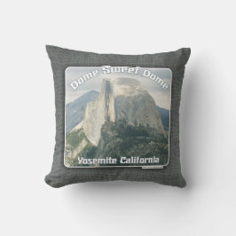 Almofada Dome Sweet Half Dome Yosemite Slogan