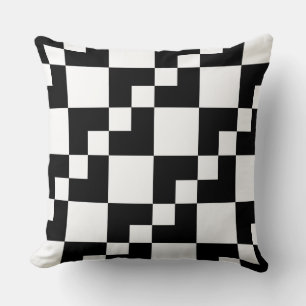 Almofada Domino de patch - Preto e Branco