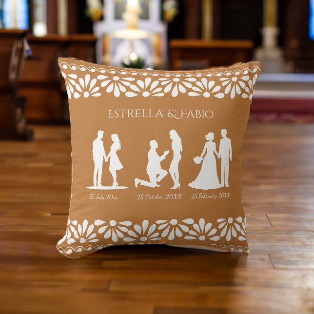 Almofada Dons de casamento talavera personalizados ajoelhad (Criador carregado)