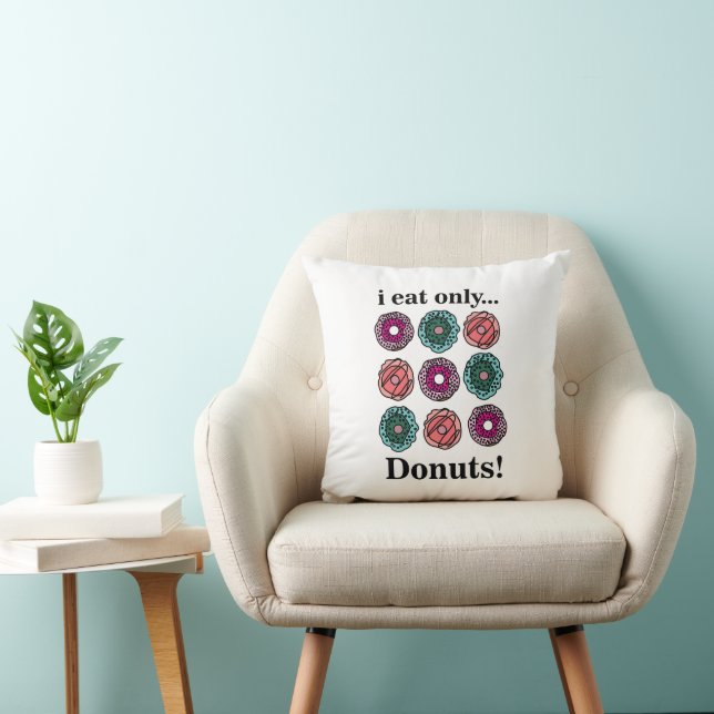 Almofada Donuts Eu Como Apenas Donuts (Cadeira)