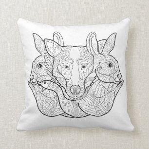 Almofada Doodle animal do grupo