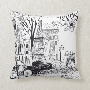 Almofada Doodle de Paris France