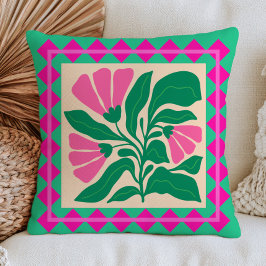 Almofada Dopamina Estética Inspirada em Matisse BOHO Floral
