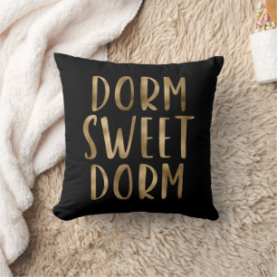 Almofada Dorm Sweet Dorm Dourado College Back School