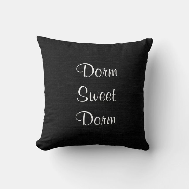 Almofada Dorm Sweet Dorm Faux Texturizado Personalizado (Frente)