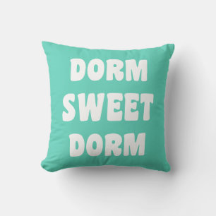 Almofada Dorm Sweet Dorm - Letra Retroativa em Mint Green