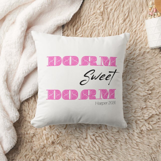 Almofada Dorm Sweet Dorm Personalizado - Rosa (Cobertor)
