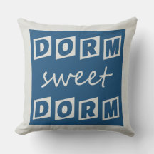 "Dorm Sweet Dorm" travesseiro decorativo reversíve
