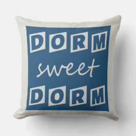 Almofada "Dorm Sweet Dorm" travesseiro decorativo reversíve