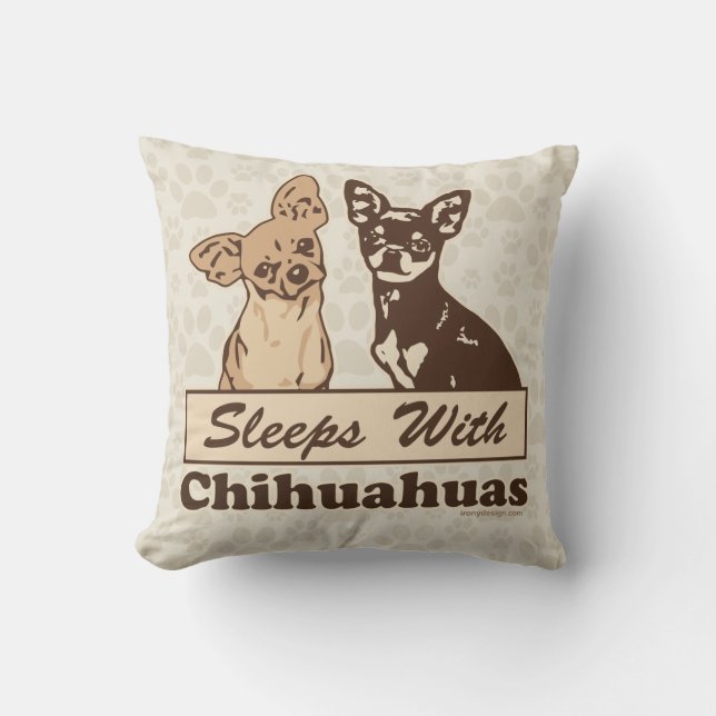 Almofada Dorme com Chihuahuas (Frente)
