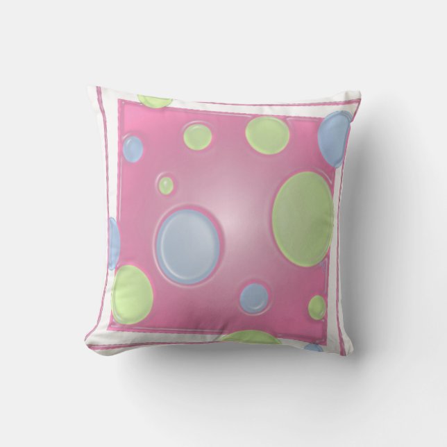 Almofada DOTS Dimensionais em Rosa (Frente)
