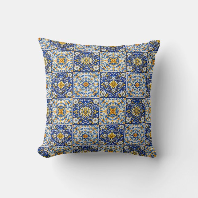 Almofada Double‑Sided Azulejo Cozy Pillow (Frente)