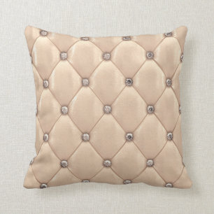 Almofada Dourada Creme Satin Metálico Elegante Metálico