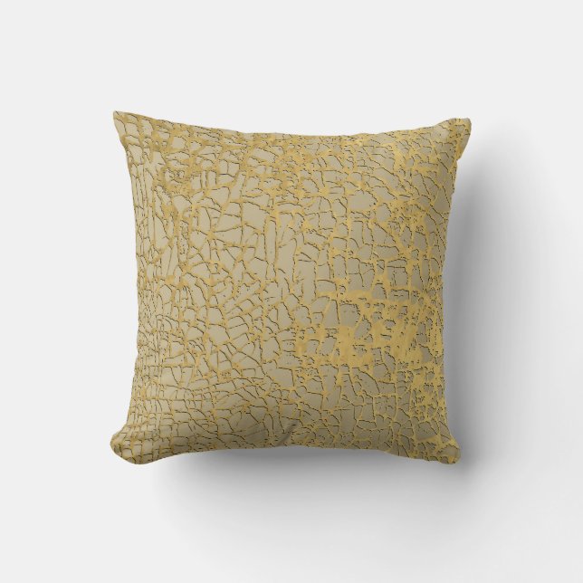 Almofada Dourada Marblagem: Grunge Texture Design (Frente)