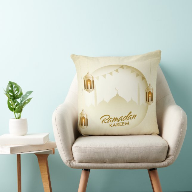 Almofada Dourada Ramadan Kareem (Cadeira)