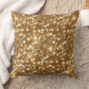 Almofada Douradas estrelas de brilho